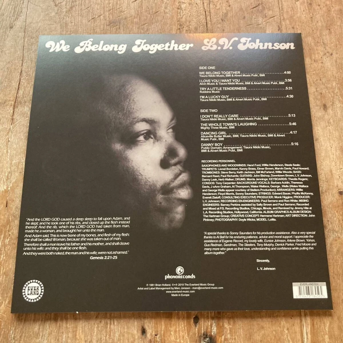 L.V. Johnson / We Belong Together 2019 US Reissue 12