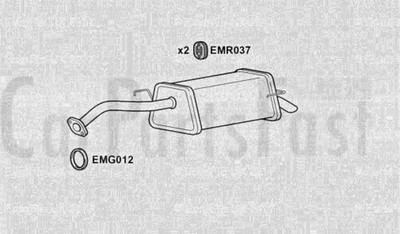 Exhaust Middle Box to fit NISSAN Note 1.4 Petrol MPV 04//2009 to 03//2014 Euro 4