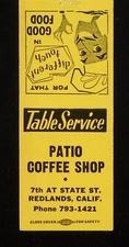 1960s Patio Coffee Shop 7th at State St. Pleasant Conversation Redlands CA MB