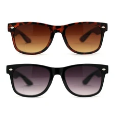 Retro Horn Rim Bi-focal Reading Sunglasses