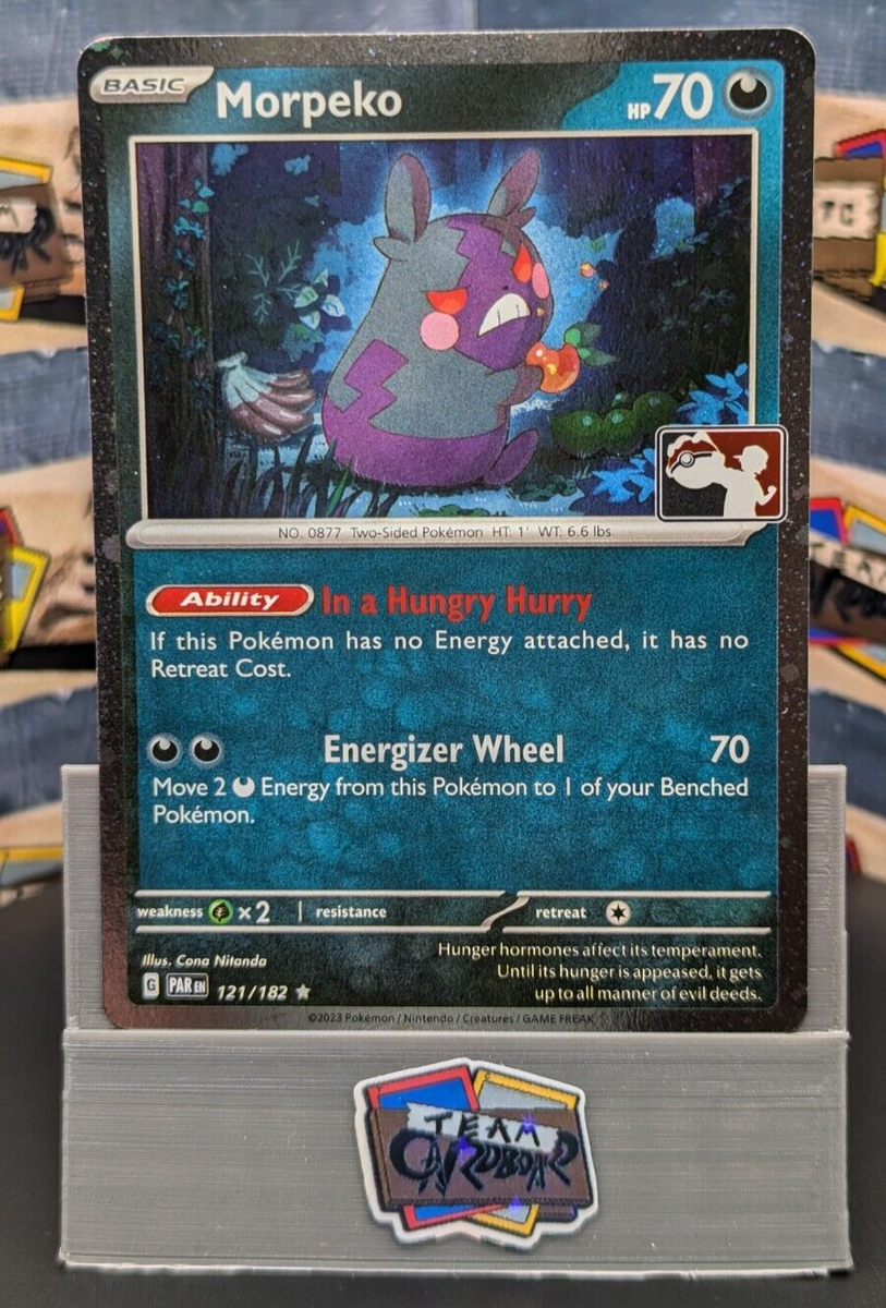 Morpeko 😡 Prize Pack 5 PAR 121/182 League Stamped Holo NM Pokemon