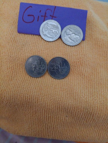 2 USA QUARTERS BOTH ILLINOIS 1818, - Picture 4 of 7