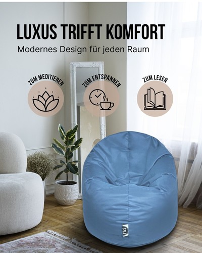 Patchhome 2 Varianten in 1 Sitzsack Sitzkissen Beanbag Gamer Kissen Tobekissen - Bild 29 von 199