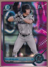 2022 Bowman Chrome Prospects Fuchsia Lava Refractors #BCP36 Brady Allen /199