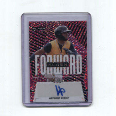 HEDBERT PEREZ 2021 LEAF FLASH AUTO FLASH FORWARD PINK #D 6/15