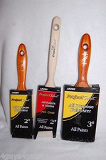 3 LOT All Purpose All Paints LINZER PAINT BRUSH 3" Angled Sash  2"  3" Brush