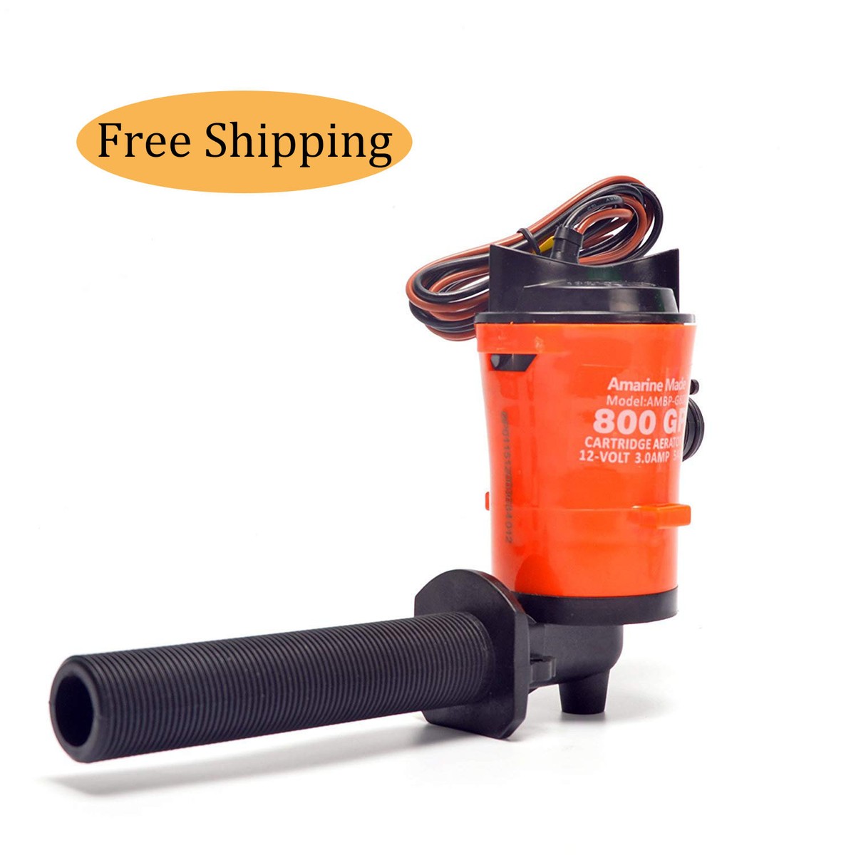 12V 800GPH Live Bait Tank Aerator Submersible Cartridge Boat Aeration Pump - Foto 3