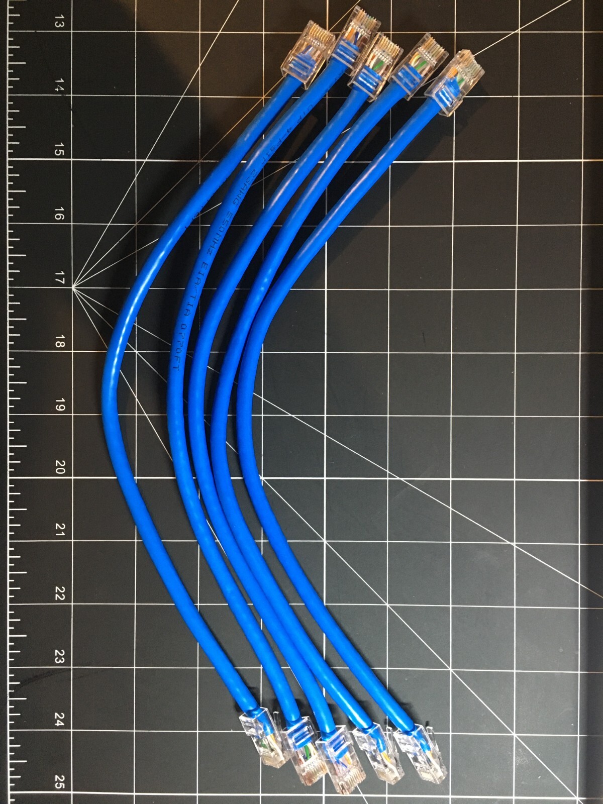 5-Pack 1ft Blue Cat6 Ethernet Patch Cables - High-Speed Networking-image