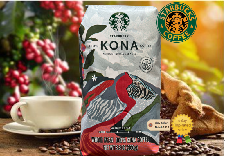 🌺Starbucks Hawaii 100% Kona Whole Bean Coffee 8.8oz Bag | eBay