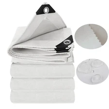 18Oz Heavy Duty Cotton Canvas Tarp Tarpaulin Garden Sun Shade Tent Cover Tarps