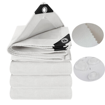 20Mil Heavy Duty Canvas Tarp Thick Camping Garden Tarpaulin Cotton Shade Tent