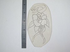 vtg 1960s 1970s Tattoo acetate stencil Snake and Rose SN2