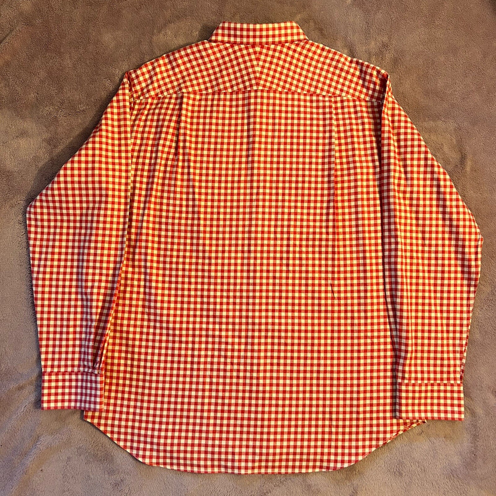 J McLaughlin Red Gingham Pattern Button Down Coll… - image 8