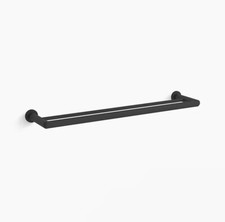 Kohler 97890-BL Kumin 24  Double Towel Bar In Matte Black - New Open Box