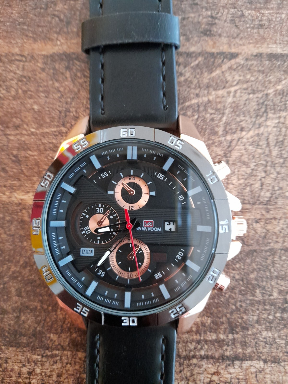 Armbanduhr Herren Uhr Quarz VavaVoom "NEU" U13 Luxus mit Datum OVP