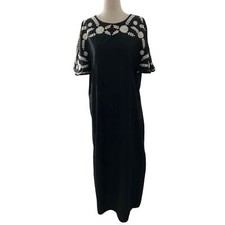 MNG Mango Black Maxi Dress Women Size Medium | 28-9