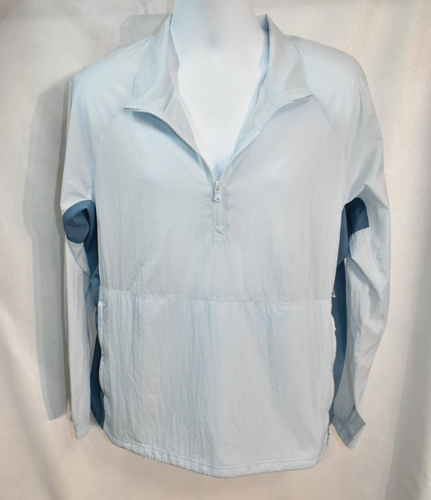 Old Navy Men's X-Large Lightweight Quarter Zip Pullover Windbreaker Blue New
