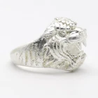 LP Pern Yant Talisman Brass Tiger Head Ring Size 22 Luck Protection Thai Amulet