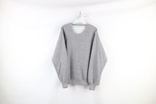 Vtg 80s Russell Athletic Mens Large Blank Triblend Sweatshirt Heather Gray USA