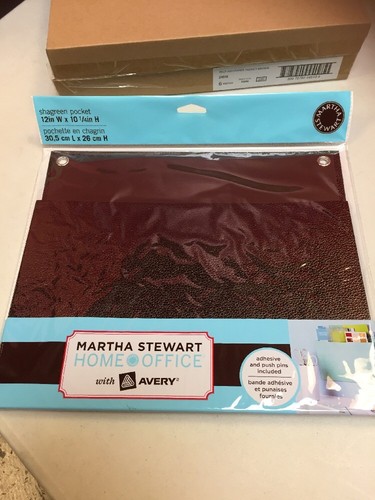 Martha Stewart Avery Home Office Shagreen Pocket Brown 12 X 10 1/4" Lot Of 6 - Picture 3 of 4
