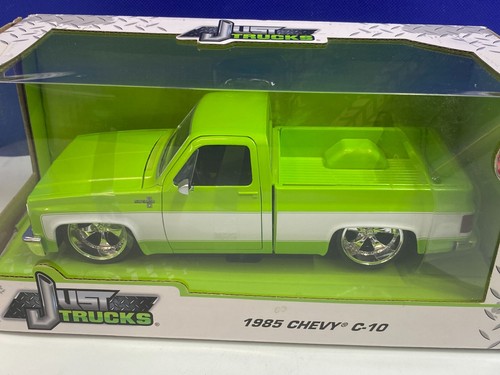 JADA 1/24 SCALE JUST TRUCKS LIME GREEN 1985 CHEVY C-10 5 SPOKE WHEELS - 第 2/8 張圖片