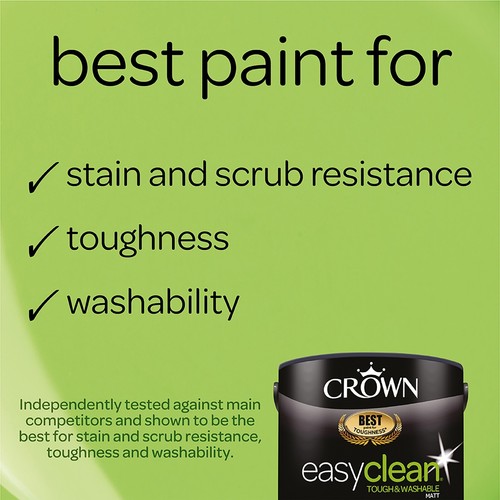 Crown Easyclean Emulsion Paint Matt 2.5L All Colours - Picture 221 of 364