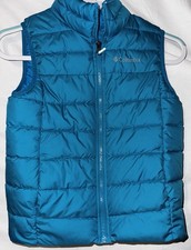 Columbia Kids Small Puffer Vest Blue Quilted Insulated Zip Front