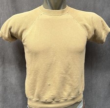 Vintage 60s Raglan sweatshirt Short Sleeve Distressed Mens