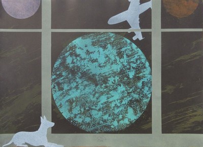 Billy Al Bengston 1988 BAB 2 Signed Numbered Original Lithograph 22 x 30