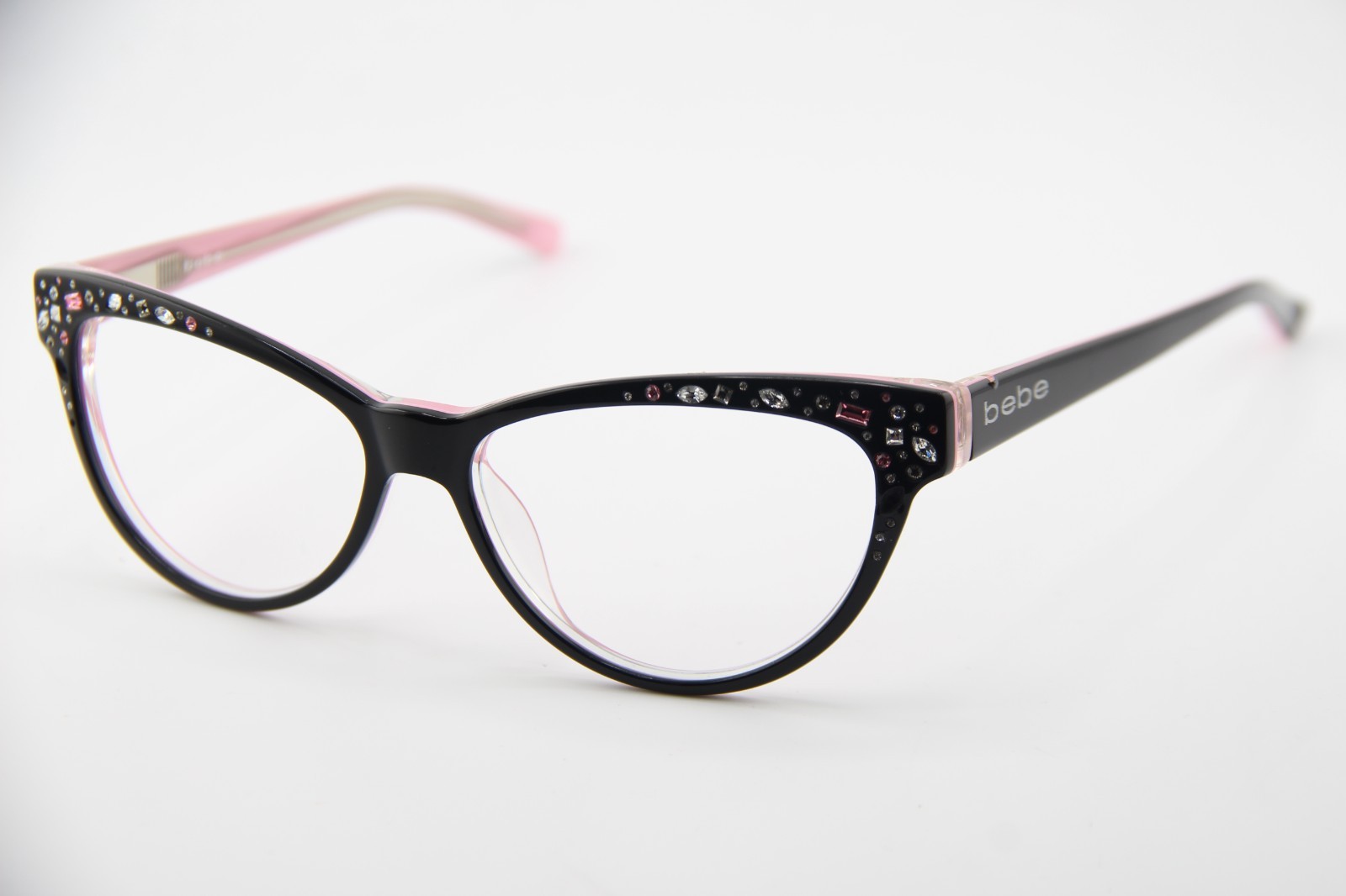 BEBE BB7024 BEJEWELED BLACK ROSE AUTHENTIC FRAMES EYEGLASSES 56-15
