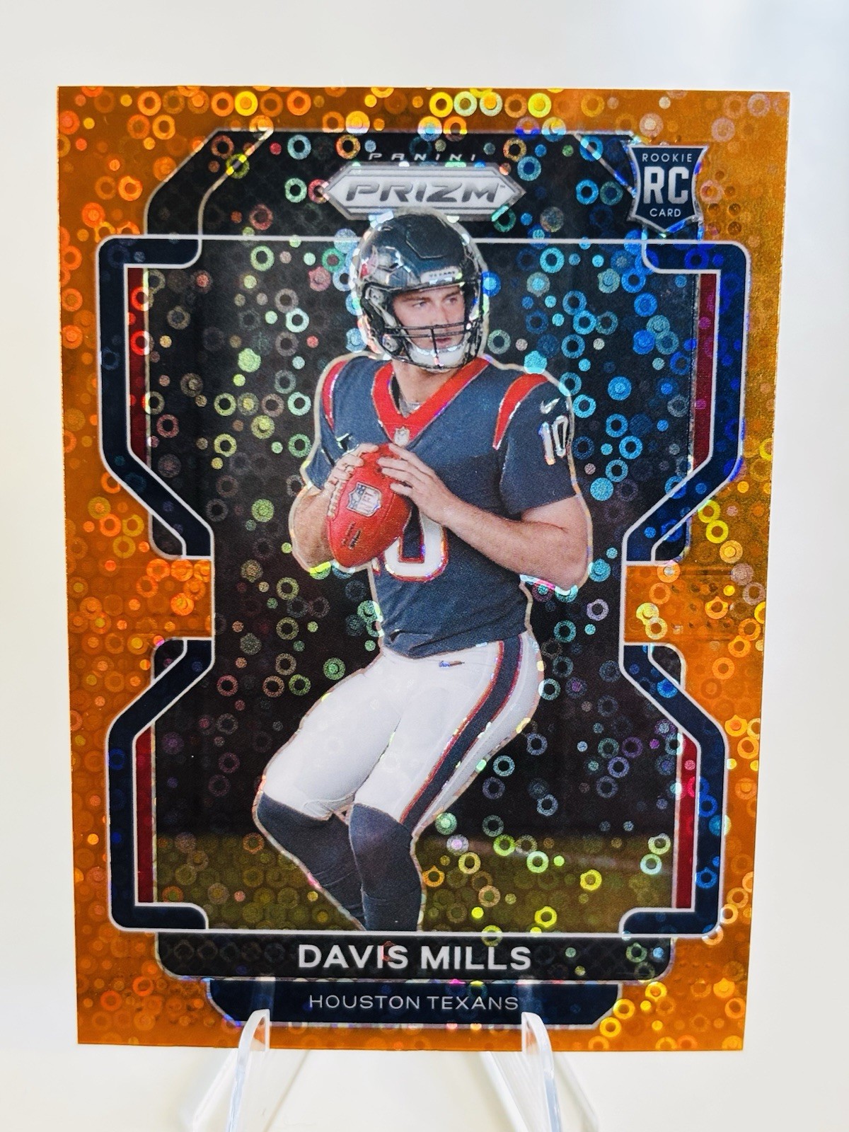 2021 Panini Prizm - Rookie Davis Mills #352 Orange Disco Prizm (RC)