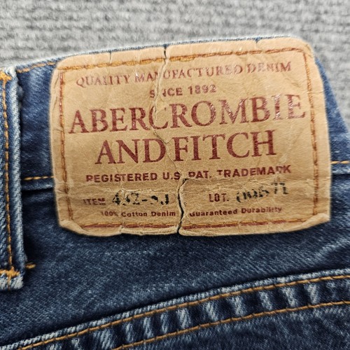 VTG Abercrombie & Fitch 1892 Relax Straight Button Fly Jeans 34x30 Destroyed WOW - Picture 7 of 21
