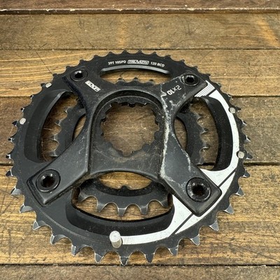 TRUVATIV 39/26T Chainring Set 120 BCD 4-Arm Black GXP 2x10 MTB 10