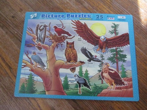 Vintage Puzzle Patch 25 Piece Picture Puzzles Birds of Prey❤️ - Picture 2 of 4