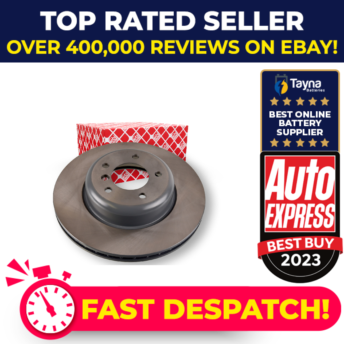 2x Brake Discs Pair Vented Front 330mm 106492 Febi Set 34116782601 34116794427