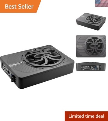 Slim subwoofer underseat with amp Active Powered Car- 800, Low Profile, 10'' I...