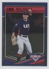 2018 Panini USA Baseball Stars & Stripes Longevity Ruby /249 Nick Pratto #77 0q3