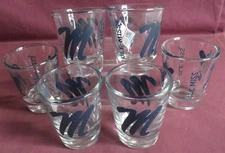 OLE MISS REBELS SHOT GLASSES, LOT OF 6 PIECES, from Logo Brands