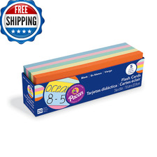 Pacon Assorted Color Flash Cards 3x9 Inches Pack of 250