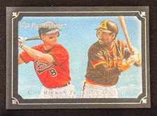 CAL RIPKEN JR. / TONY GWYNN 2007 UD Masterpieces #42 Framed Black MLB HOF #16/99