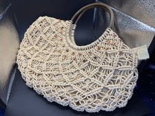 Straw/Rattan Handbag Neutral/Beige Color New with Tag