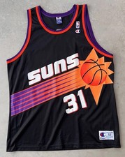 Vintage Phoenix Suns Jersey Size 52 Shawn Marion Champion 90s Black Sunburst
