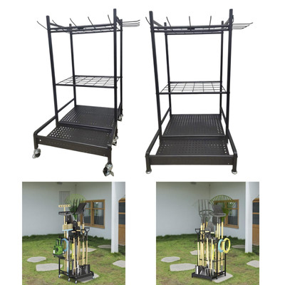 Gartenwerkzeug Organizer Aufbewahrung Halter Rasen Kohlenstoffstahl Hof Werkzeug Turm Regal
