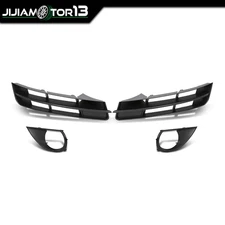 Front Bumper Lower Fog Light Grille Covers Trim Fit For 2010-2015 Audi Q7