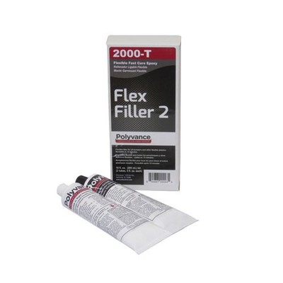 Polyvance 2000-T Flex Filler 2, Flexible and Rigid Epoxy Filler, 10 fl-oz Tube