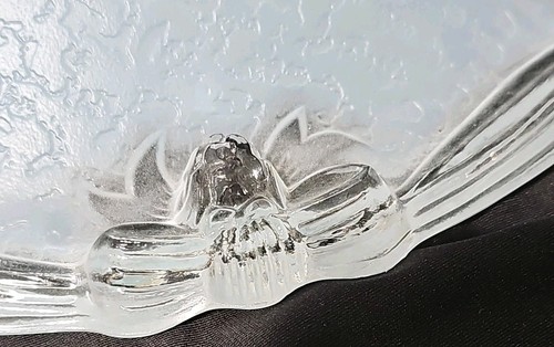 Ancien abat-jour plafonnier arcs en verre dépoli bleu vintage art déco LR - Photo 4/4