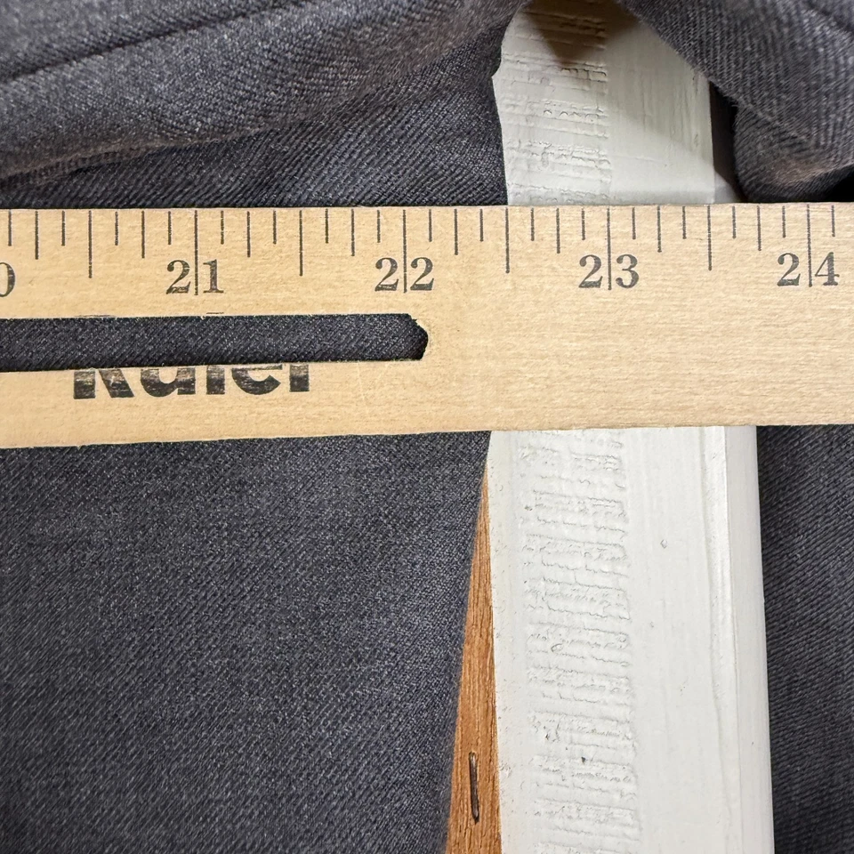Joseph Abboud Suit Mens 44S Gray 2 Button 100% Wool Pants 40x29 Flat Front Solid - Image 3 of 4