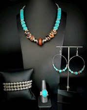 Paparaz Silver Tone Blue Turquoise Oval Bead ...