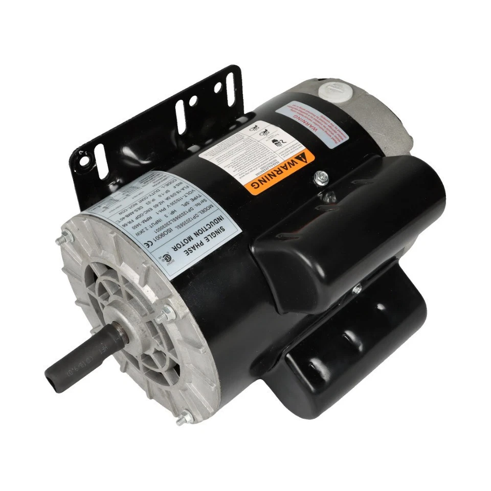 Compresor de aire SPL de 3 HP 1 fase motor eléctrico 3450 rpm 56 cuadro 115/230 v eje de 5/8" Foto 2 de 4