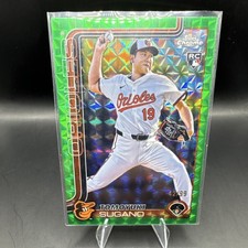 2025 Topps Chrome Tomoyuki Sugano Green X-Fractor RC #166 Orioles /99